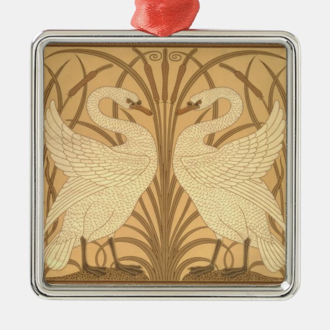 Adorno Metálico Diseño del papel pintado del cisne (Frente)