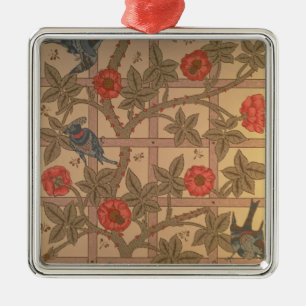 Adorno Metálico Diseño del papel pintado del "enrejado", 1864