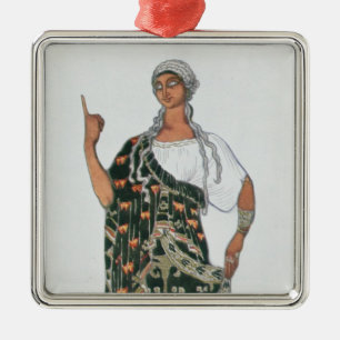 Adorno Metálico Diseño del traje de Phedre, 1917 (litho del color