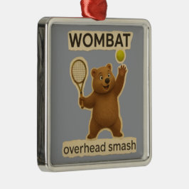Adorno Metálico Diseño divertido de wombat de tenis lindo - Animal