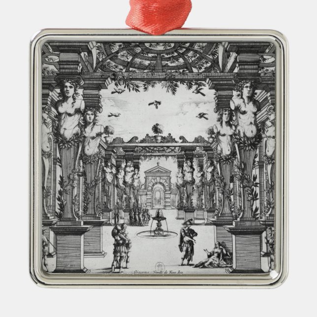 Adorno Metálico Diseño escénico de Giacomo Torelli para "Mirame" (Frente)