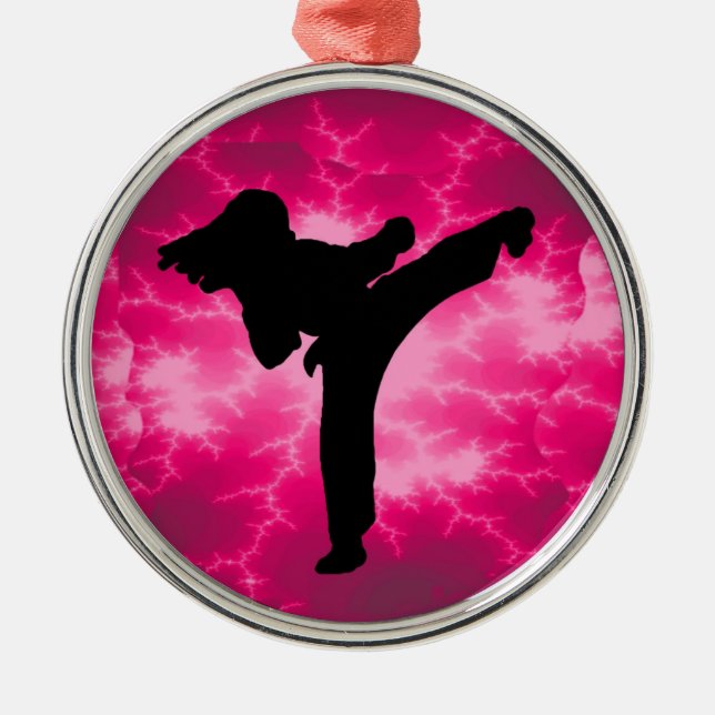 Adorno Metálico Diseño femenino del rosa del relámpago de los (Frente)