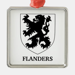 Adorno Metálico Diseño gráfico del león de Flandes Arte