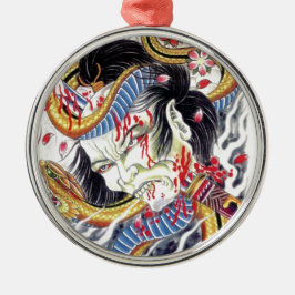 Adorno Metálico Diseño Grotesco y de tatuaje de serpientes