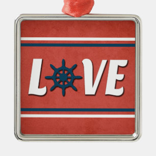 Adorno Metálico Diseño náutico de amor