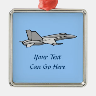 Adorno Metálico Diseño piloto del avión F18 Hornet Airplane