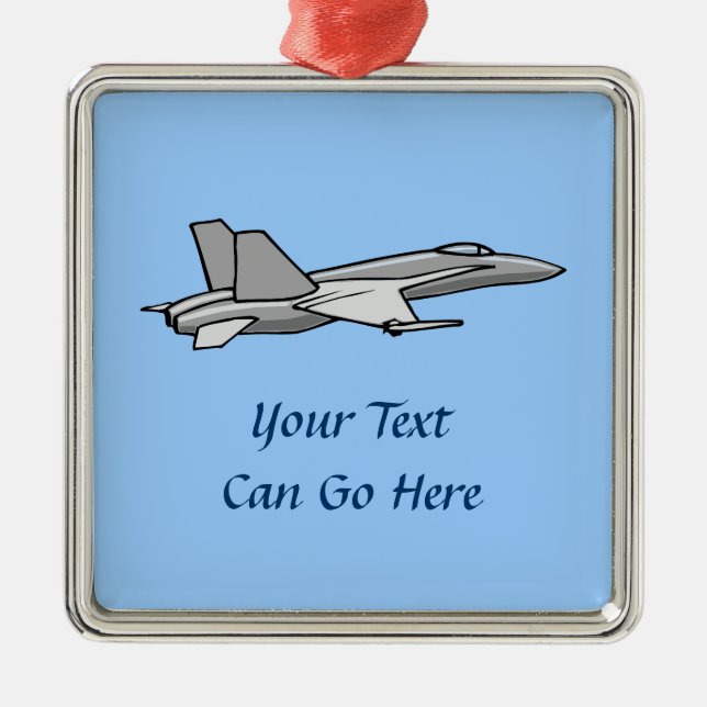 Adorno Metálico Diseño piloto del avión F18 Hornet Airplane (Frente)