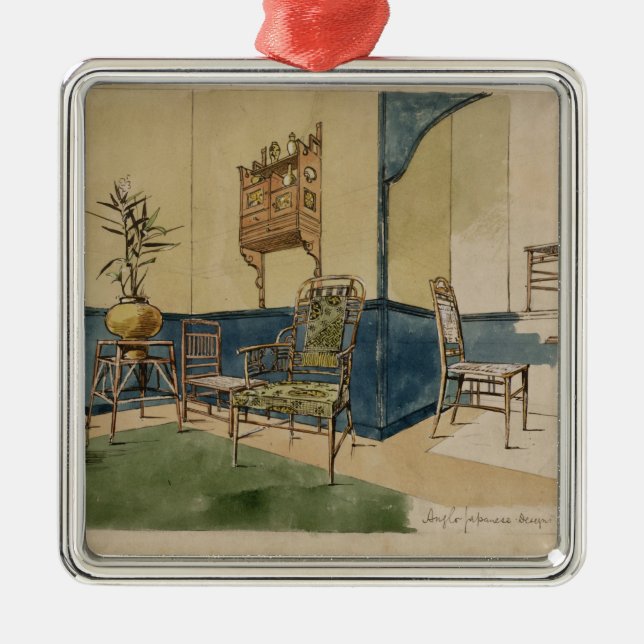 Adorno Metálico Diseños Anglo-Japoneses, c.1860 (pluma y tinta (Frente)