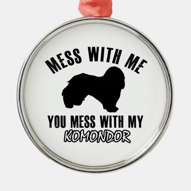 Adorno Metálico diseños del komondor (Frente)