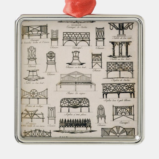 Adorno Metálico Diseños para los asientos de jardín, 'de un (Frente)