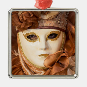 Adorno Metálico Disfraz de Carnaval Naranja, Venecia