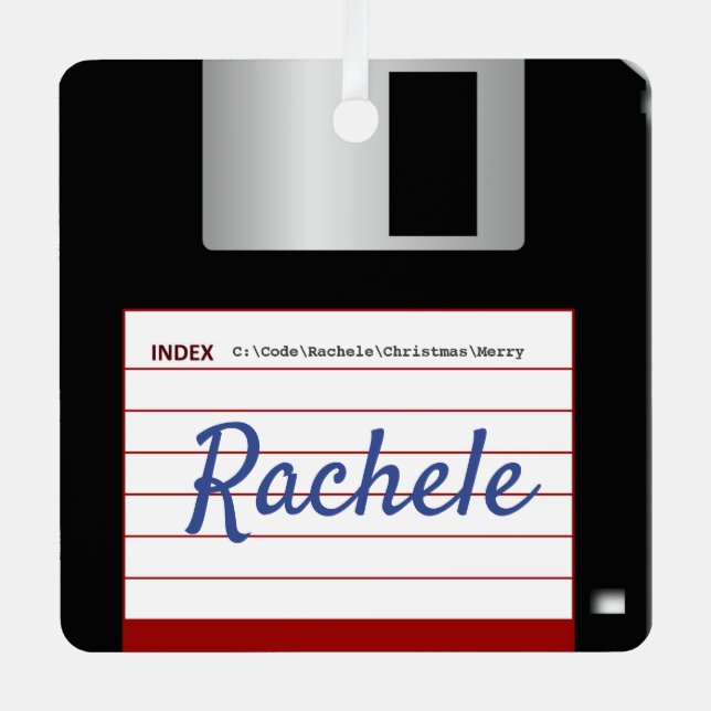 Adorno Metálico Disquete de dos lados con saludo del símbolo del s (Anverso)