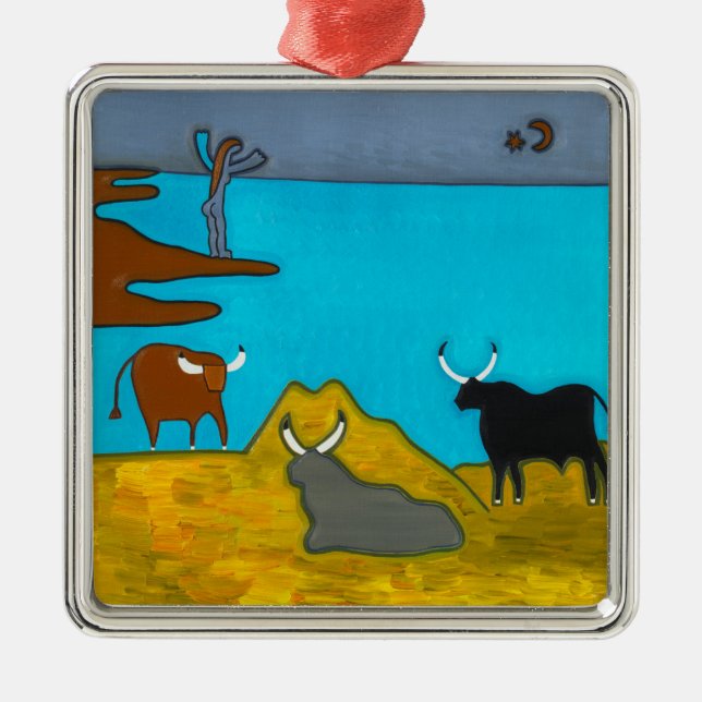 Adorno Metálico d'Italie de Boeufs (Frente)