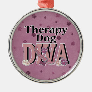 Adorno Metálico DIVA del perro de la terapia