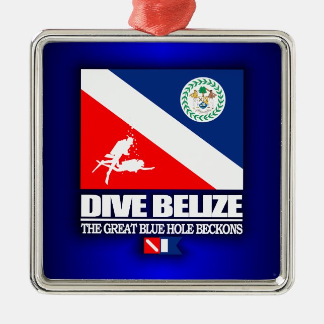 Adorno Metálico Dive Belize (Frente)
