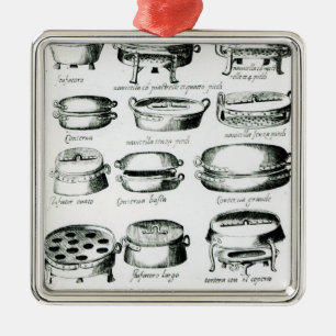Adorno Metálico Diversos buques de cocinar, 1570