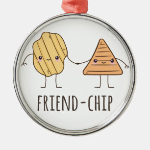 Adorno Metálico Divertidas papas fritas fritas