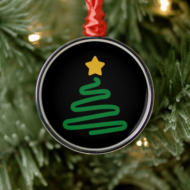 Adorno Metálico Divertido árbol de Navidad (Árbol)