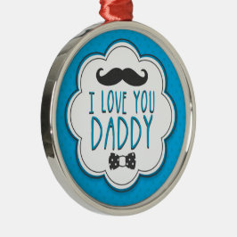 Adorno Metálico Divertido Día de Padres Felices Te Amo Papá