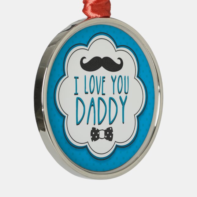 Adorno Metálico Divertido Día de Padres Felices Te Amo Papá (Derecha)