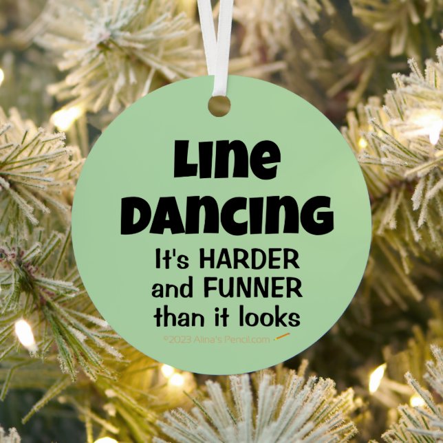 Adorno Metálico Divertido "Line Dancing": el regalo de financiamie (in situ)