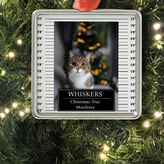 Adorno Metálico Divertido Mascota Mug Shot