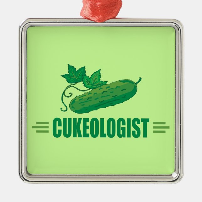 Adorno Metálico Divertido pepino (Frente)