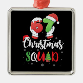 Adorno Metálico Diviértete 67 Seis Siete Brianrot Navidad Equipo