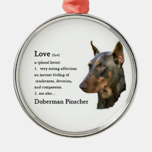 Adorno Metálico Doberman Pinscher Art Love Es...