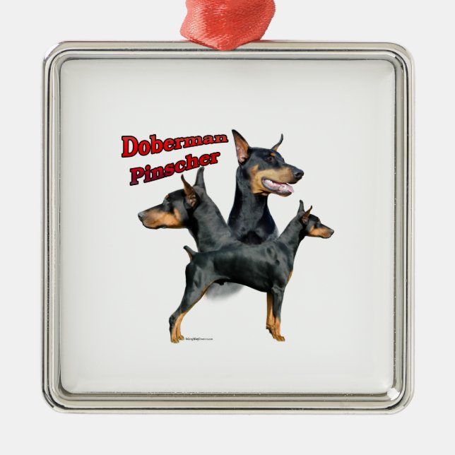 Adorno Metálico Doberman Pinscher Trio 2 - Keychain (Frente)