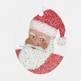 Adorno Metálico Doble cara de dos sombras de Santa Navidades