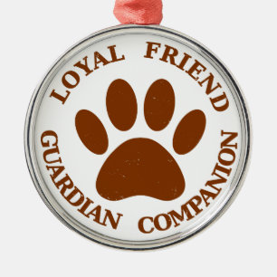 Adorno Metálico Dog Paw Loyal Friend