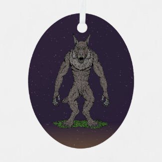Adorno Metálico Dogman Cryptid o Werewolf