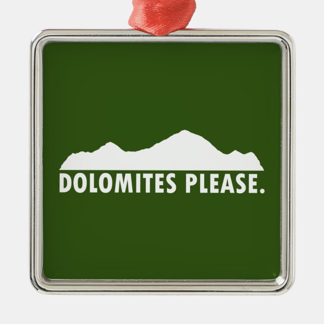 Adorno Metálico Dolomitas, por favor (Frente)
