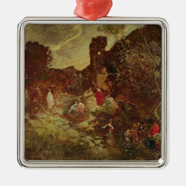 Adorno Metálico Don Quijote y Sancho Panza, c.1865 (Frente)