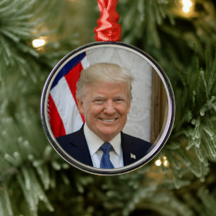 Adorno Metálico Donald Trump Presidente de los Estados Unidos Casa