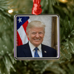 Adorno Metálico Donald Trump Presidente de los Estados Unidos Casa