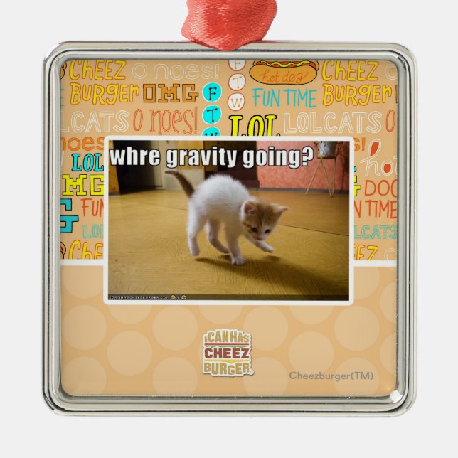 Adorno Metálico ¿Dónde el ir de la gravedad? (Frente)