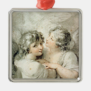 Adorno Metálico Dos ángeles, siglo XVIII