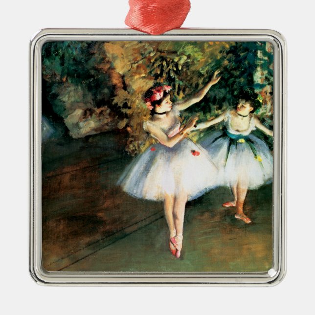 Adorno Metálico Dos bailarinas en escena de Degas (Frente)