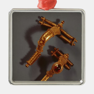 Adorno Metálico Dos broches curvadas, de Hassleben, Thuringia