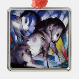 Adorno Metálico Dos caballos (por Franz Marc)