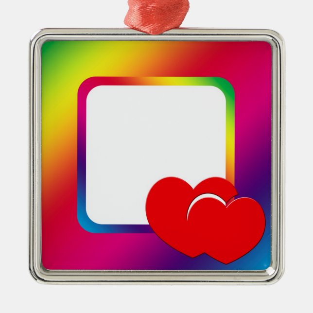 Adorno Metálico Dos corazones (Frente)