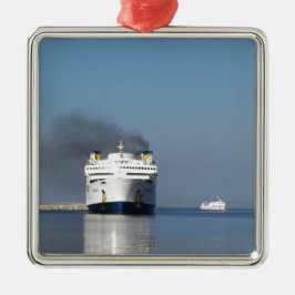 Adorno Metálico Dos Ferrys En Grecia