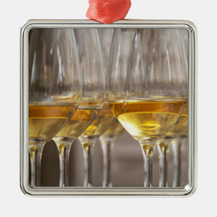 Adorno Metálico dos filas de copas para catar vino con lujurioso