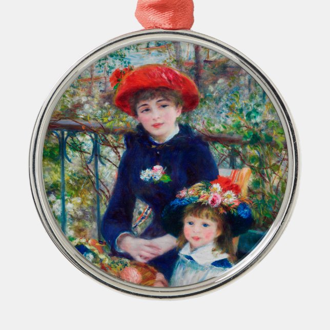 Adorno Metálico Dos hermanas - Pintura impresionista de Renoir 188 (Frente)