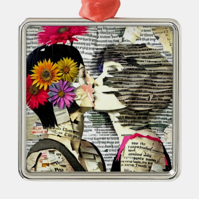 Adorno Metálico Dos mujeres enamoradas | Beso del Orgullo (Frente)