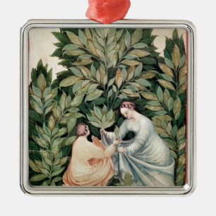 Adorno Metálico Dos mujeres que escogen el sabio, de 'Tacuinum