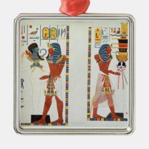 Adorno Metálico Dos murales de las tumbas de los reyes de Thebes,