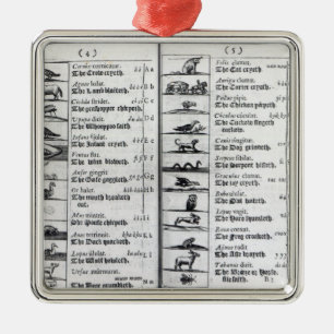 Adorno Metálico Dos páginas de 'Orbis Sensualium Pictus